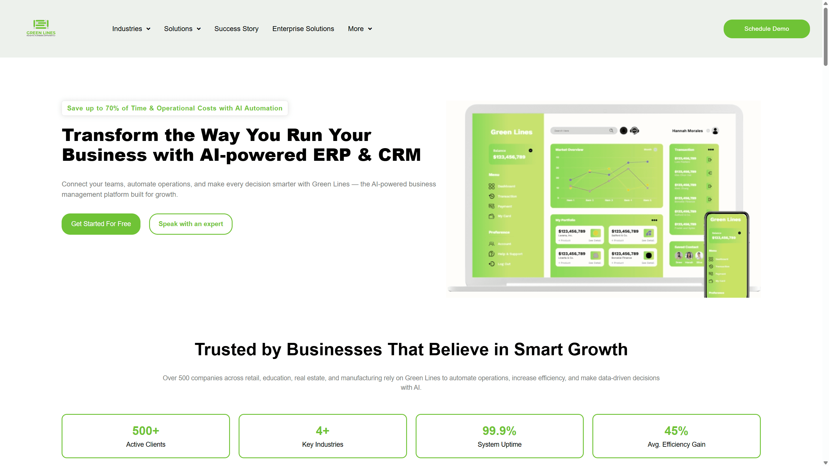 Green Lines ERP & CRM